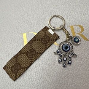 Authentic up-cycled Gucci  keychain